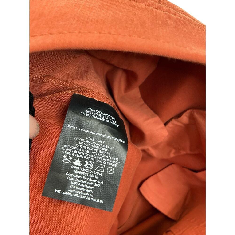 Tory Burch Zip Pocket Dress Pants Women’s Size 2 Burnt Orange - Picture 11 of 14